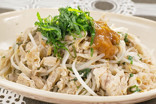 【家事ヤロウ】豚もやしの練り梅和えのレシピ ムロツヨシさんの自宅飯