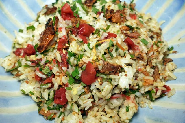 【平野レミの早わざレシピ】缶たんうめぇごはんの作り方 いわし蒲焼き缶詰で(2023年9月18日)