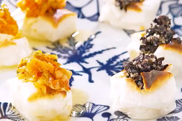 【沸騰ワード10】キムチバターとタプナードソースの焼き餅の作り方 志麻さんレシピ(2024年1月1日)