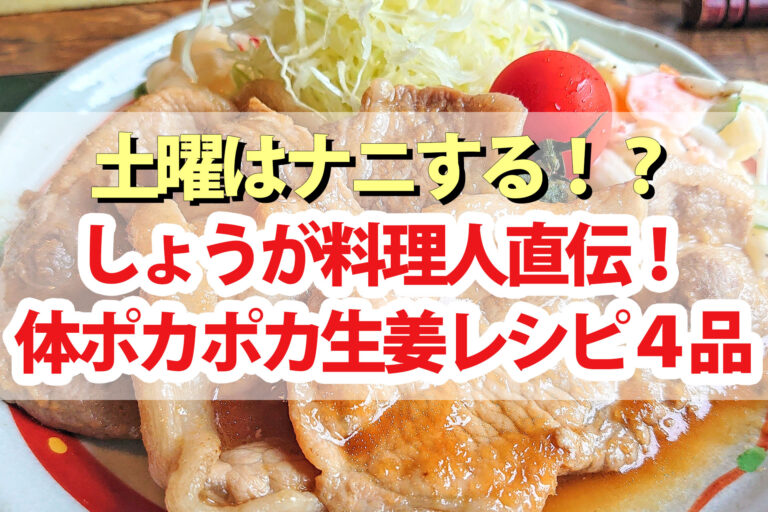 【土曜は何する】生姜レシピ4品まとめ しょうが料理人森島土紀子先生(トコさん)直伝