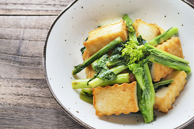 【きょうの料理】菜の花と厚揚げの炒め物のレシピ 笠原将弘さん春野菜おかず