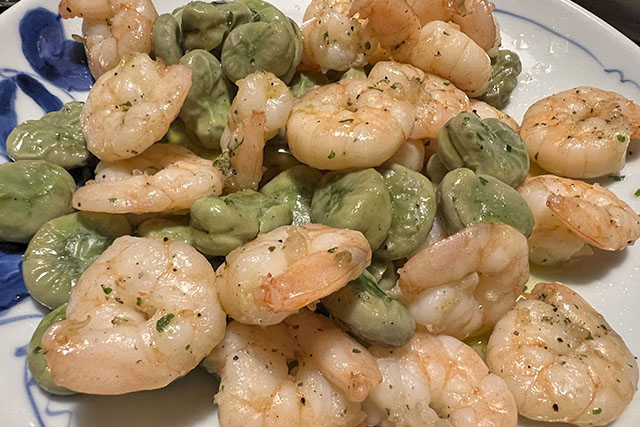 【DAIGOも台所】スナップエンドウと海老の炒めもの えびプリプリ