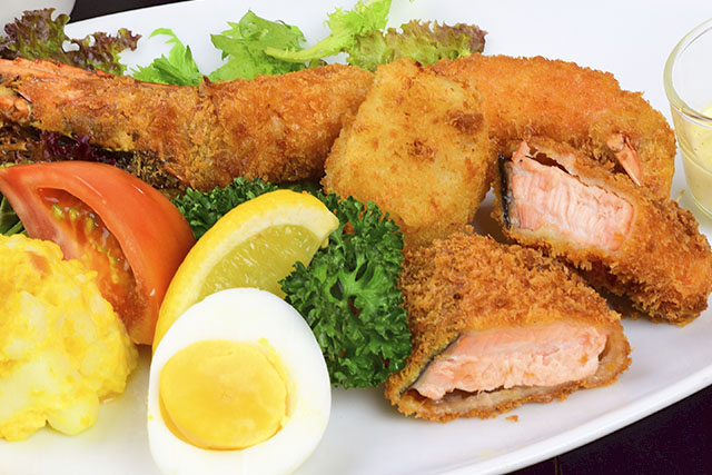 【DAIGOも台所】えびとサーモンのフライのレシピ 衣サクサク