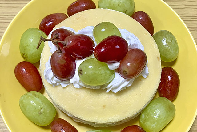 【ラヴィット】ぶどうが香るれなぁチーズケーキのレシピ(果汁グミぶどう)守屋麗奈さん直伝
