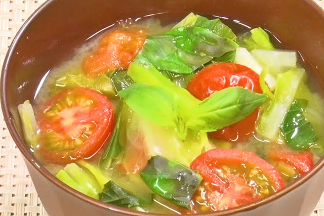 【ホンマでっかTV】トマトとバジルの味噌汁のレシピ 重信初江さん直伝