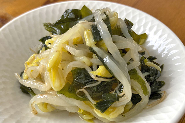 【相葉マナブ】もやしとわかめとにんにくの炒め物のレシピ 神奈川県横須賀市のにんにく農家直伝