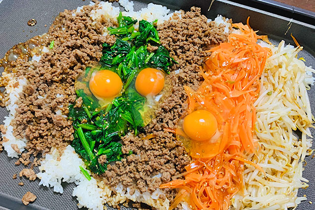 【ウワサのお客さま】具だくさんビビンバのレシピ カルディ調味料アレンジ料理