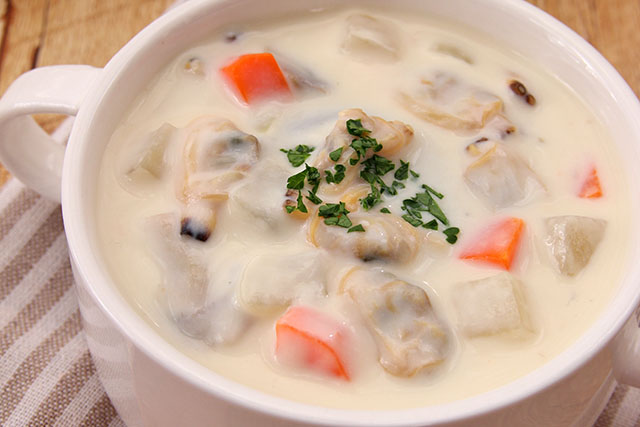 【ウワサのお客さま】とろろ入りクラムチャウダーのレシピ(6月6日)横浜高校の元寮母の渡邊元美さん直伝