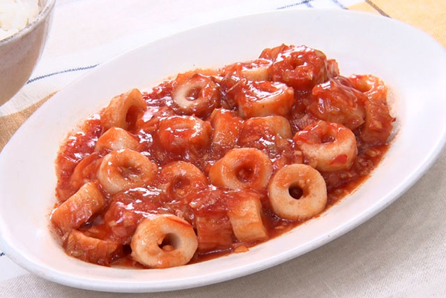 【THE TIME】ちくわのエビチリ風炒めのレシピ ほぼアレレシピ