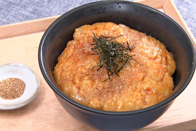 【THE TIME】はんぺんと豆腐のうなぎもどき丼のレシピ ほぼアレレシピ