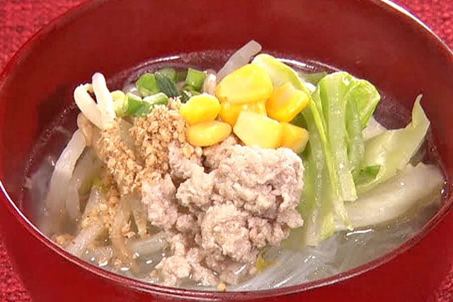 【ウワサのお客さま】ヘルシービーフンラーメンのレシピ(7月18日)レジェンド寮母の村野明子さんラグビー飯料理