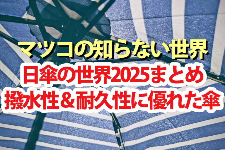 【マツコの知らない世界】日傘の世界2025傘ソムリエおすすめ進化系日傘