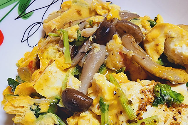 【きょうの料理】きのこと卵のふんわり炒めのレシピ 石原洋子さんお守り常備菜