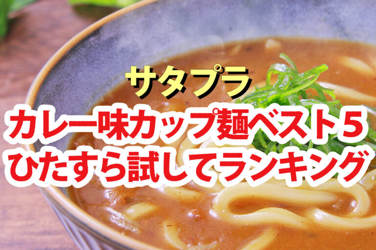 【サタプラ】カレー味カップ麺ひたすら試してランキングBEST5
