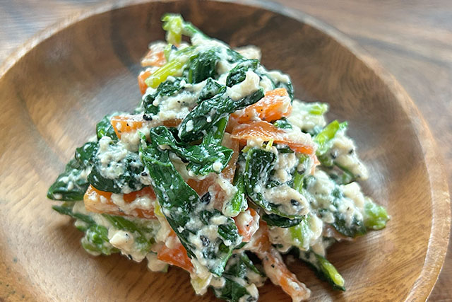 【きょうの料理】ほうれん草のチーズ白和えのレシピ 牧野直子さんチーズ料理