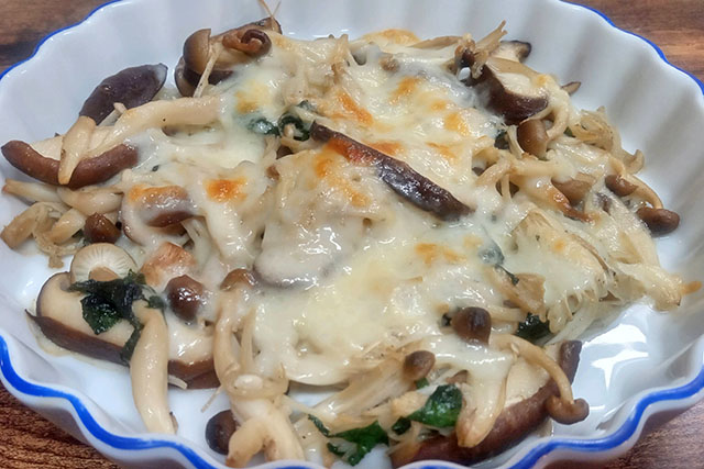 【きょうの料理】きのこのカリカリチーズ焼きのレシピ 牧野直子さんチーズ料理