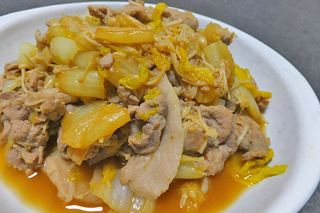 【ヒルナンデス】豚肉と白菜の生姜蒸しのレシピ 大森真帆先生の風邪予防料理