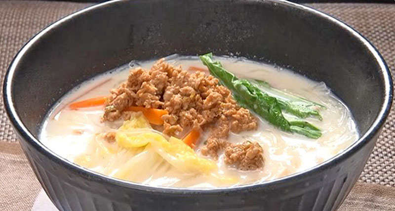 【ZIP】豆乳春雨担々麺のレシピ(電子レンジ)最強豆乳料理