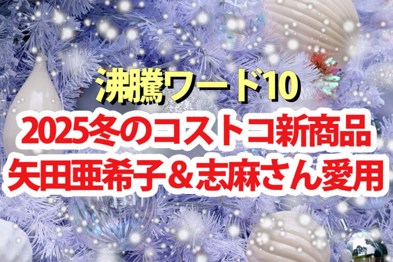 【2025年12月版】矢田亜希子＆志麻さんおすすめコストコ冬の新商品まとめ【沸騰ワード10】