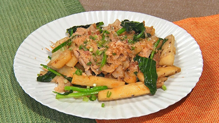 【DayDay】ご飯がすすむ！長芋のサクサク炒めのレシピ 亜希のざっくりキッチン