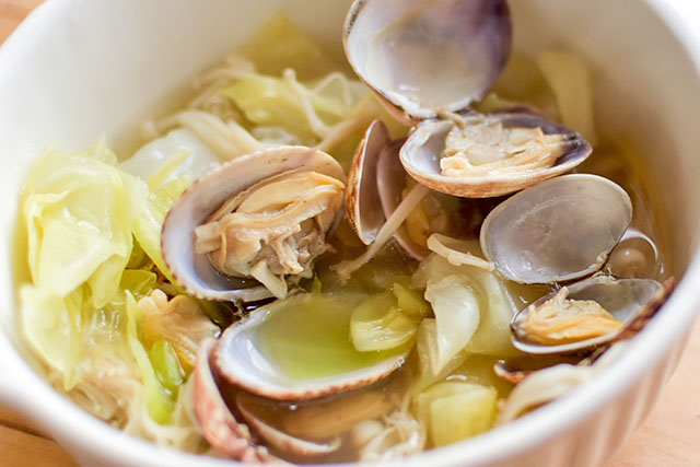 【あさイチ】あさりと春キャベツの梅スープのレシピ ワタナベマキさんのご自愛スープ