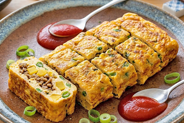 【DAIGOも台所】肉そぼろの卵焼きのレシピ たくあんがアクセント