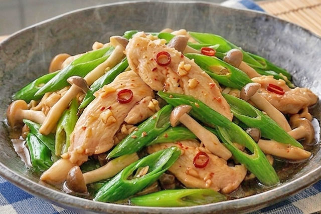 【DAIGOも台所】ささみと青ネギの炒め物のレシピ しっとりジューシー