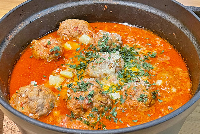 【きょうの料理】肉団子煮込み半熟卵トマトソースのレシピ 上田淳子さんのおもてなし料理