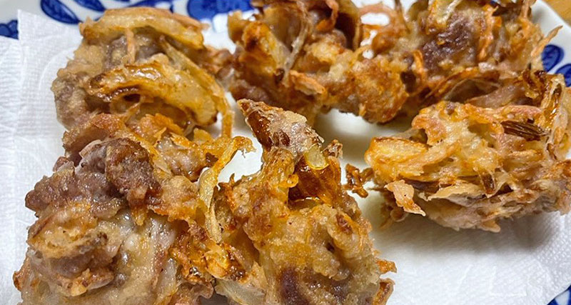 【ZIP】豚こまと紅生姜のかき揚げのレシピ 殿堂入り豚こま簡単料理