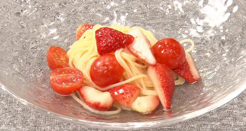 【ZIP】いちごの冷製パスタのレシピ おすすめ苺マイレシピ