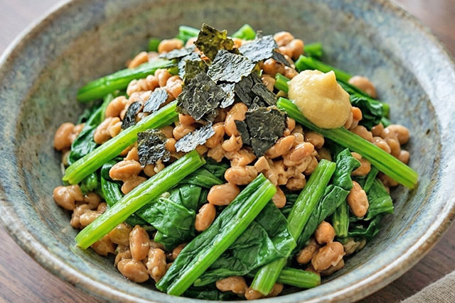 【きょうの料理】ほうれん草のひきわり納豆和えのレシピ 本多京子さんシニアの1人分レシピ